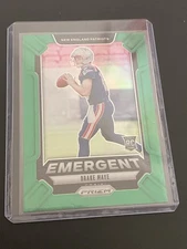 2024 Panini Prizm Drake Maye Emergent Green Prizm Rookie Card RC #4 Patriots F04