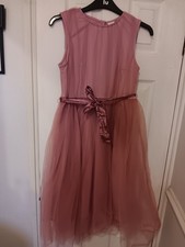 Rose Pink Girls Next Formal Dress Netted 11 Years Formal Party Dress