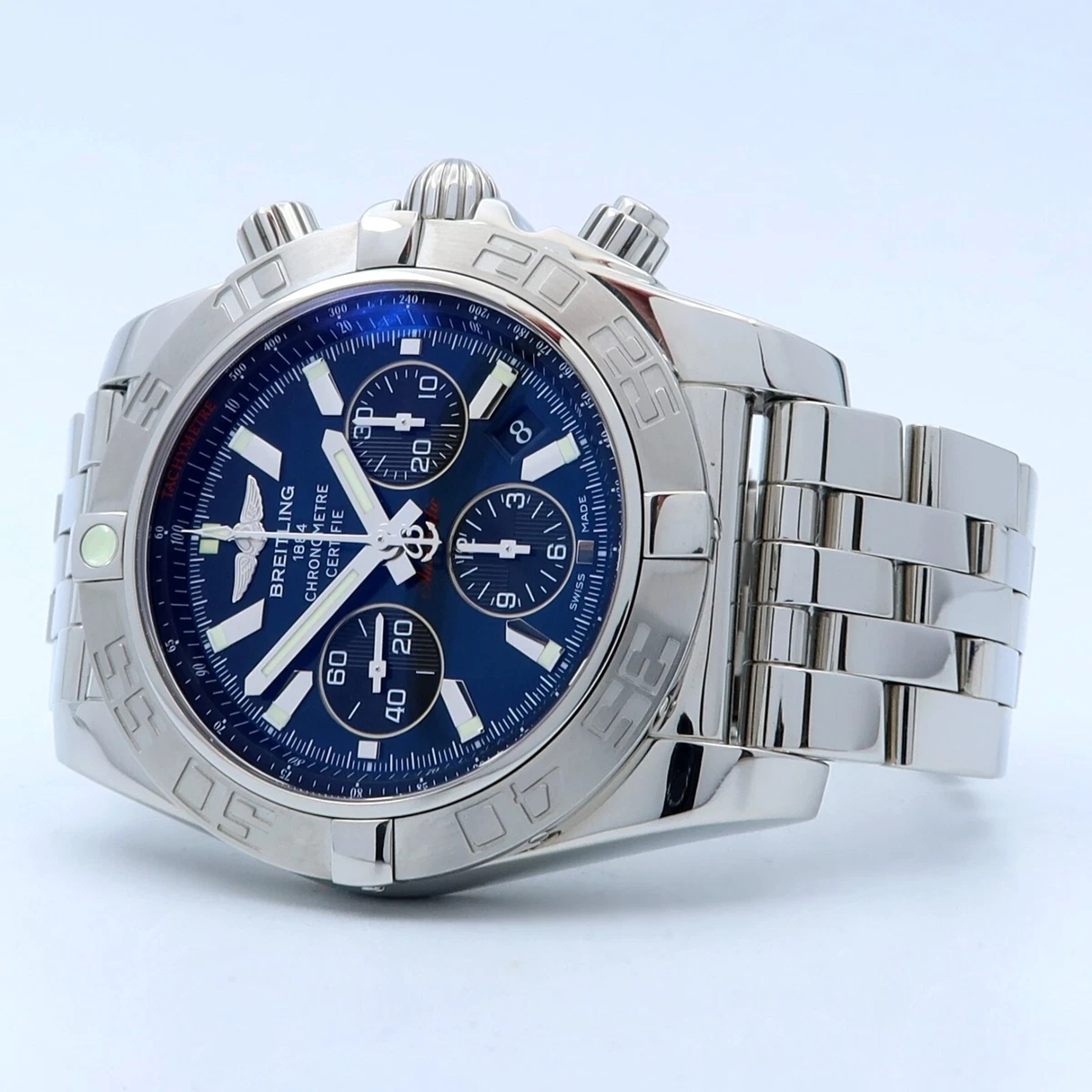 Breitling Chronomat 44 Automatic Chronograph 44mm Blue Dial AB0110