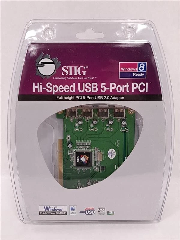 SIIG USB 2.0 5 Expansion Port PCI Card - 586163-001 - Image 2 of 2