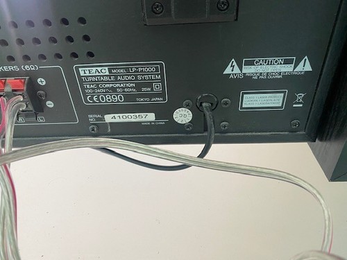 Teac Lp1-P1000 Record Player Radio CD Turntable Speakers Black Fully Working - Picture 9 of 9
