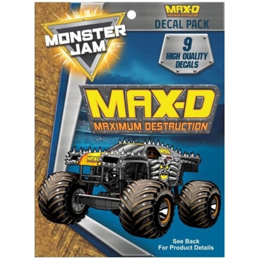 Monster Jam MAX-D Pack ( 9 HIGH QUALITY DECALS) OFFICIALLY