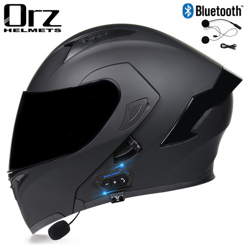 DOT Bluetooth Flip Up Motorcycle Helmet Full Face Dual lens Bike Modular Helmet - Picture 4 of 69