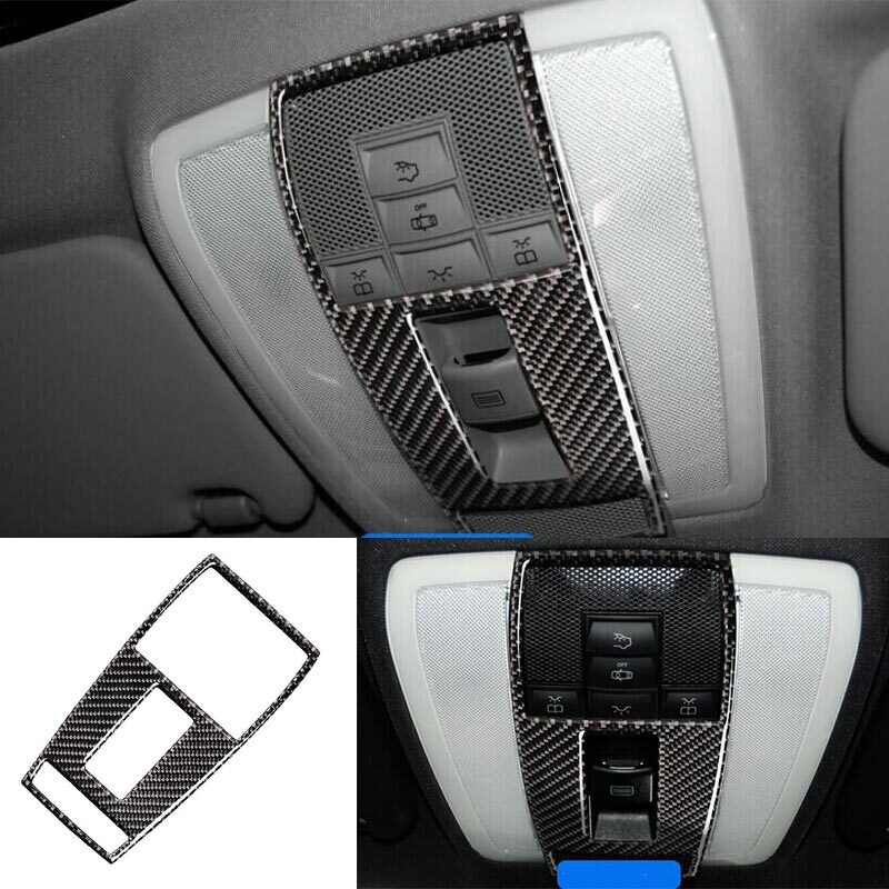 Car Front Lamp Reading Light 2008-15 For Benz GLK Real Carbon Fiber Panel Cover