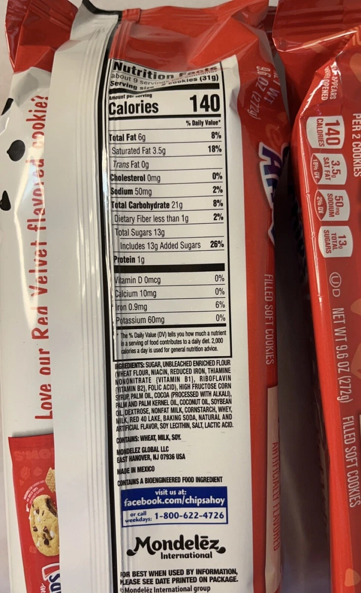 Chips Ahoy Chewy Nutrition Facts