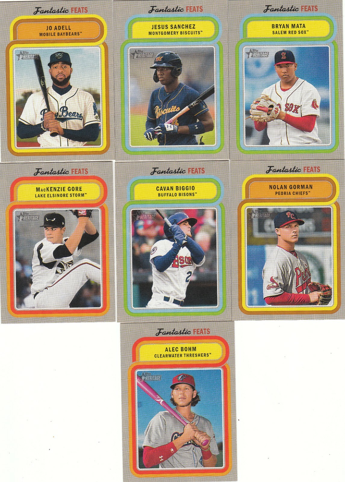 2019 Topps Heritage Minors Fantastic Feats #FF13 Jo Adell Angels