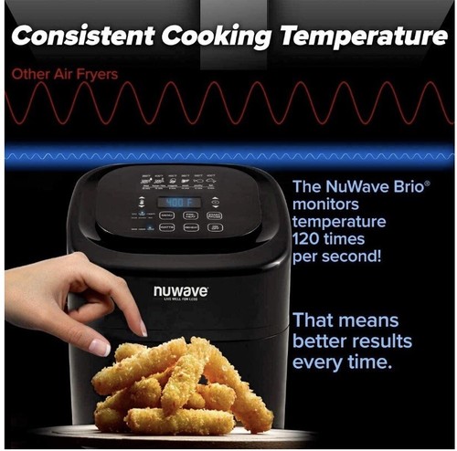 NuWave 37001 6-Qt 1800W Digital Air Fryer - Black - Picture 3 of 6