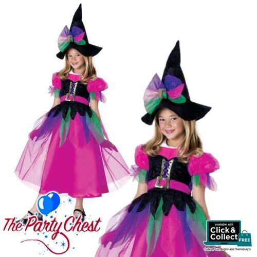 halloween rainbow witch fancy dress costume