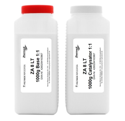 Zhermack ZA 8 LT 2K RTV Silikon Shore Härte 8 Kautschuk Transparent