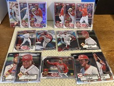 2023 CINCINNATI REDS Base Set (15+3 Refractors) Topps Chrome. Finest. Platinum
