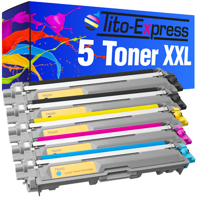 5 Toner PlatinumSerie für Brother TN-241/245 HL-3140 CW MFC-9335 CDW HL-3170 CDW