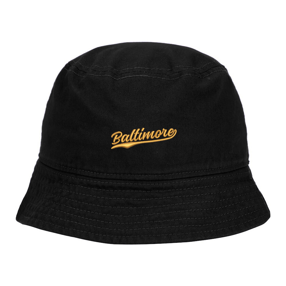 Bucket Hat for Men&Women Baltimore City - MD Embroidered Cotton Beach Sun Hats-image