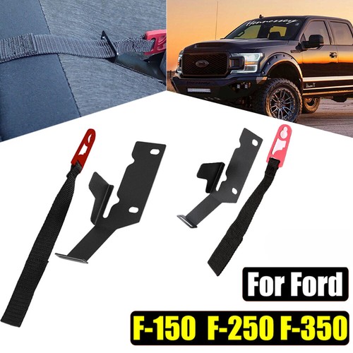 2PCS For 09-22 Ford F-250 F-350 Rear Seat Quick Latch Release Kit Black Strap US