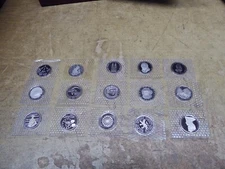 AUSWAHL 5 DM 1979/1986, PP / PROOF Noppenfolder, Otto Hahn / Friedrich der Große