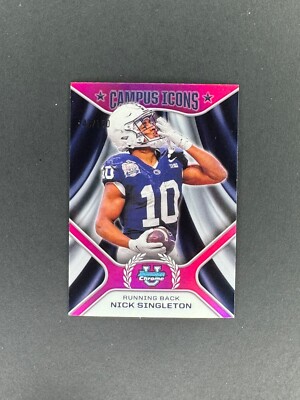 2024 Bowman University Chrome Nick Singleton Campus Icons Fuchsia Refractor /150