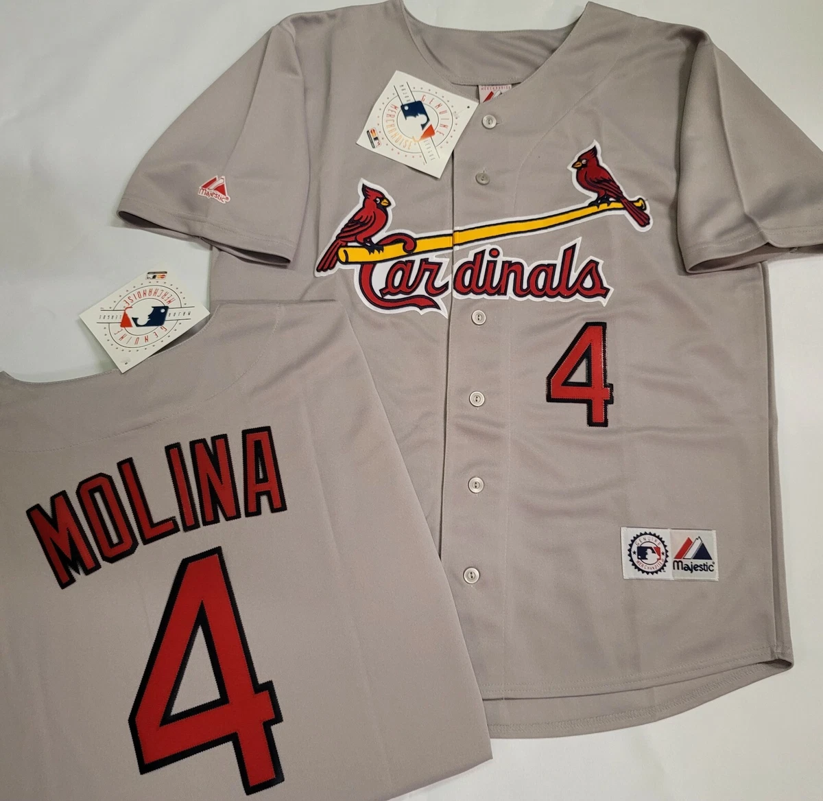 1705-1 Majestic St Louis Cardinals YADIER MOLINA Baseball Jersey