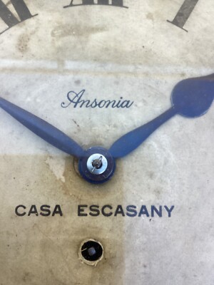 ANTIQUE ANSONIA RAILWAY STATION CLOCK. 16