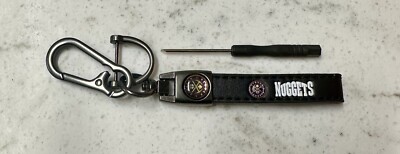 Denver Nuggets Genuine Leather Keychain Car Key Chain For Key Fob - NEW