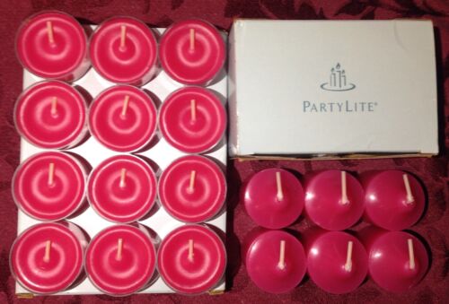 PartyLite CRANBERRY Tealight & Votive Candles LOT New 18 NIB Fruit Retired HTF - Picture 1 of 3