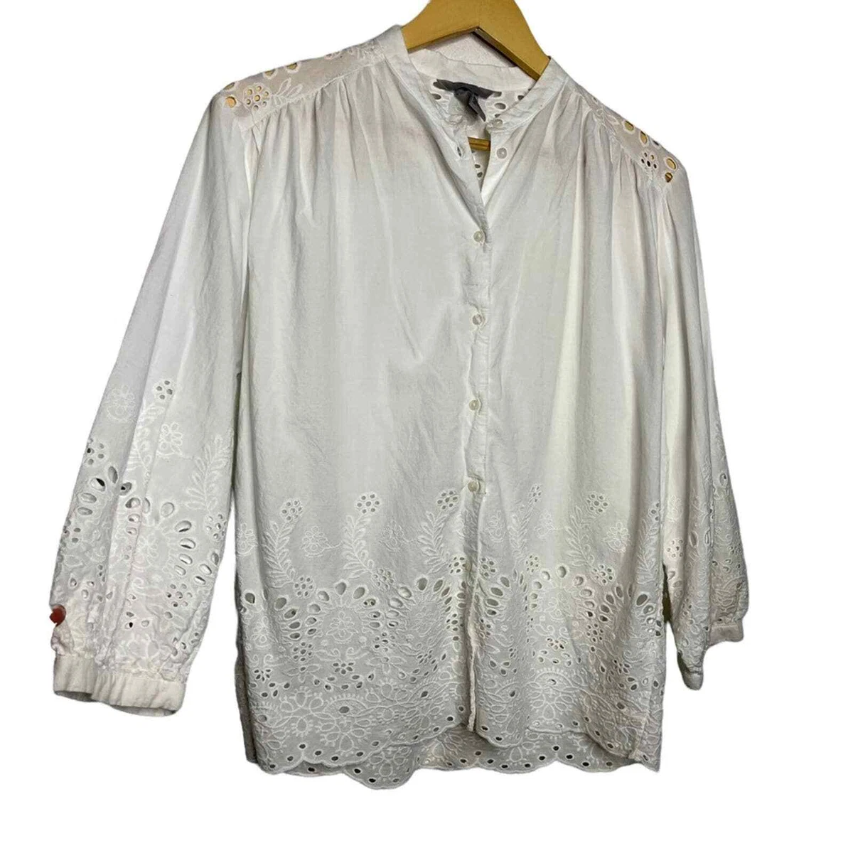 H&m eyelet blouse top