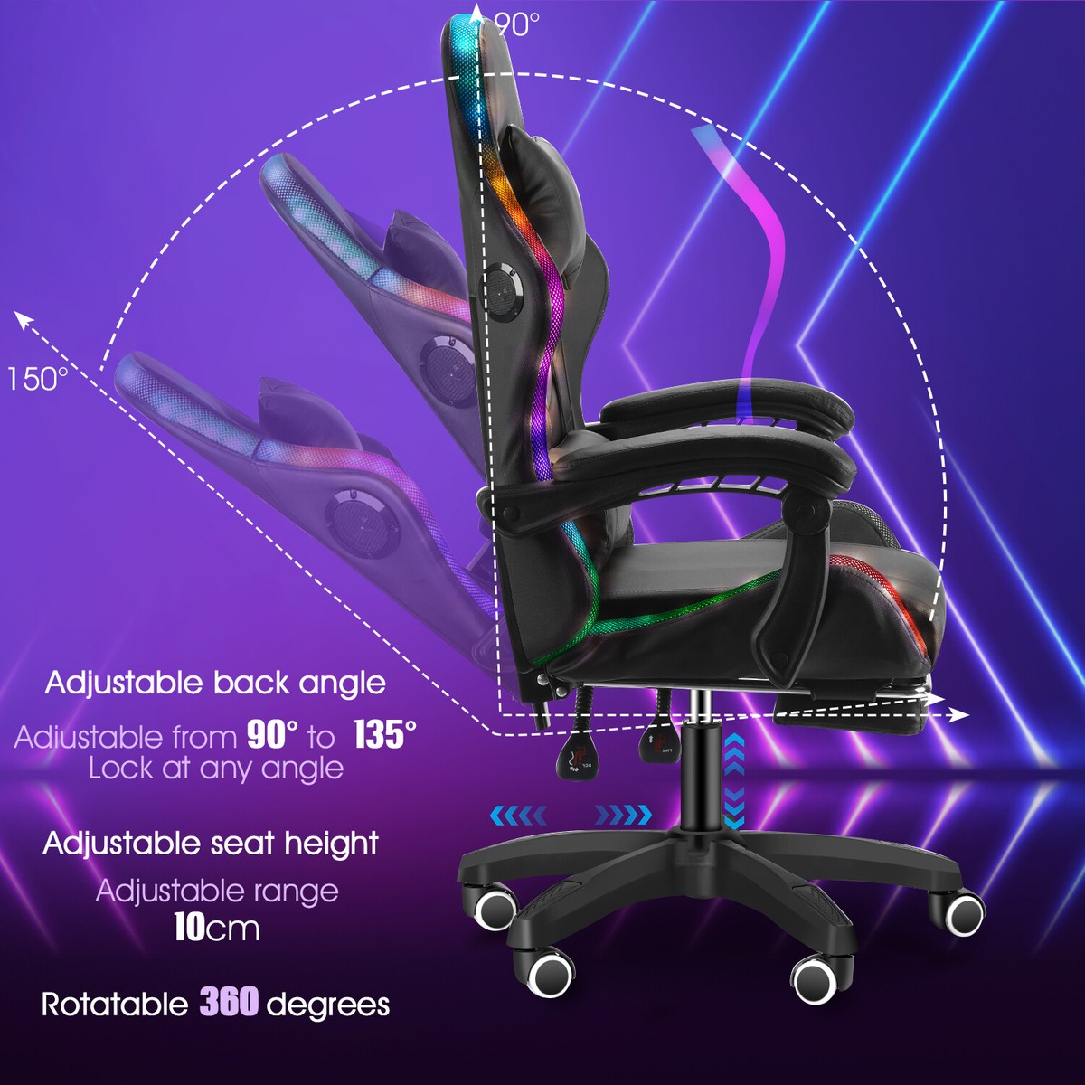 Goplus Massage Gaming Recliner Goplus Gaming Chair Review Goplus