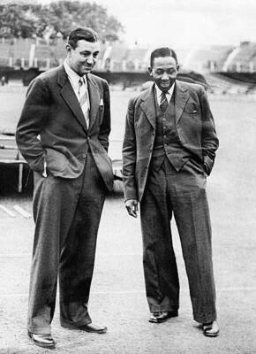 The two captains Englands Wally Hammond and West Indies' Learie - Old Photo