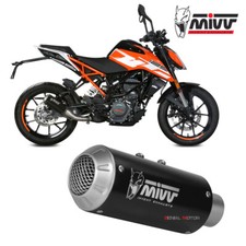 Terminale Scarico MIVV MK3 Black Inox Nero per KTM 125 DUKE 2017 > 2020