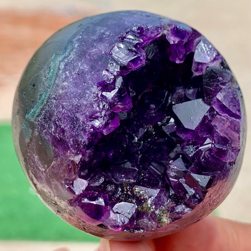 225G Natural Uruguayan Amethyst Quartz crystal open smile ball therapy - Picture 4 of 18