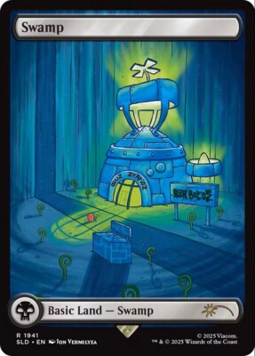 Swamp Full Art FOIL Bikini Bottom - Secret Lair SpongeBob SLD 1941 EN NM
