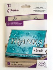 Crafter's Companion 5" x 7" Cut  Emboss Folder CLASSIC THANKS