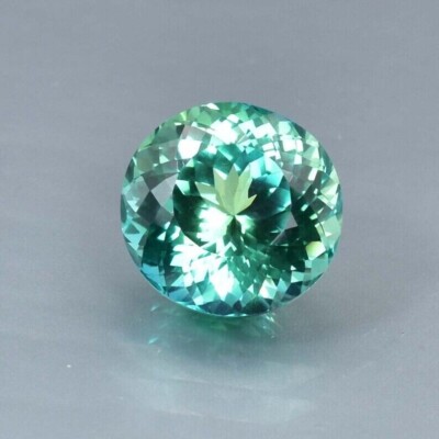4.80 Ct Natural Ceylon Green Parti Sapphire Round Cut Loose Certified Gemstone