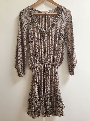 Rebecca Taylor Silk Dress Animal Print Size S NWT Ret$350