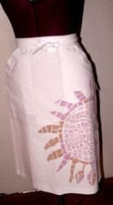 NWT LILLY PULITZER WHITE KAYLIE WRAP SKIRT W/SUN 4 130