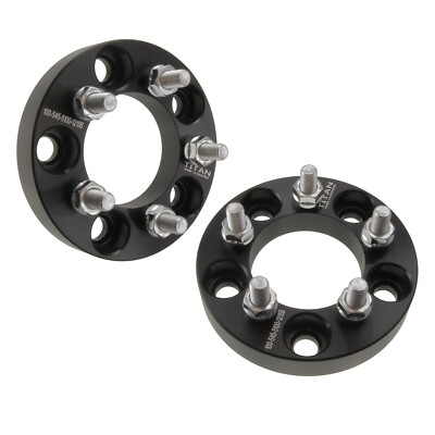(2) 1'' inch 5x4.5 to 5x100 Wheel Adapters | 12x1.5 Studs Changes Bolt Pattern