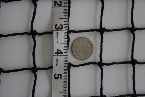 20' X 9' Lacrosse Hockey Baseball Impact Black Square Nylon Net 1 1/2" Mesh #30 - Picture 3 of 5
