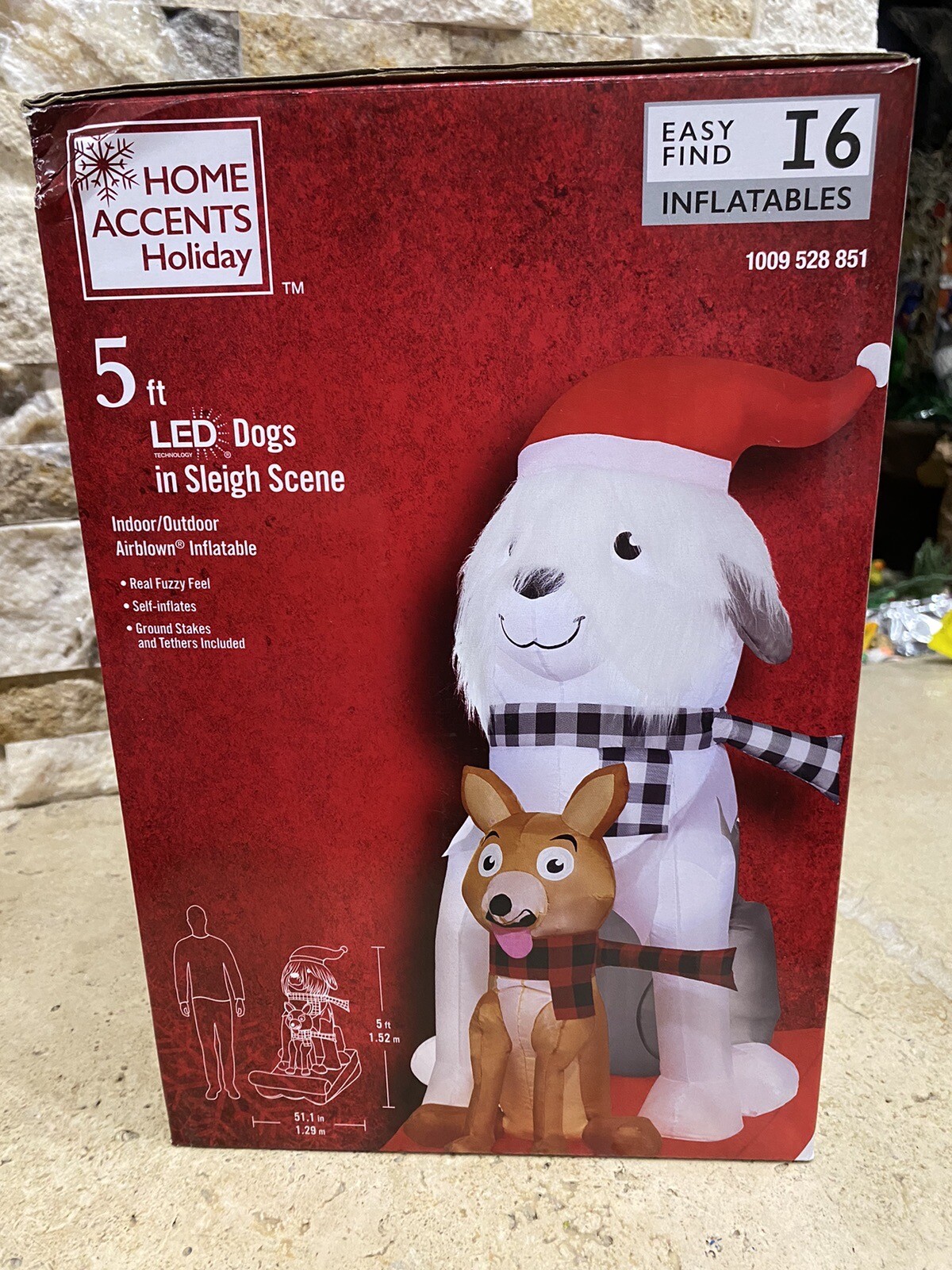Dogs On Sled Christmas Inflatable by Gemmy 23GM82224 for sale online eBay