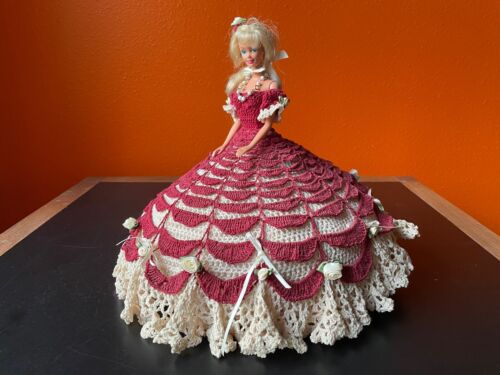Barbie fashion doll Homemade Dress Princess Ball gown crochet southern bell  ooak | eBay