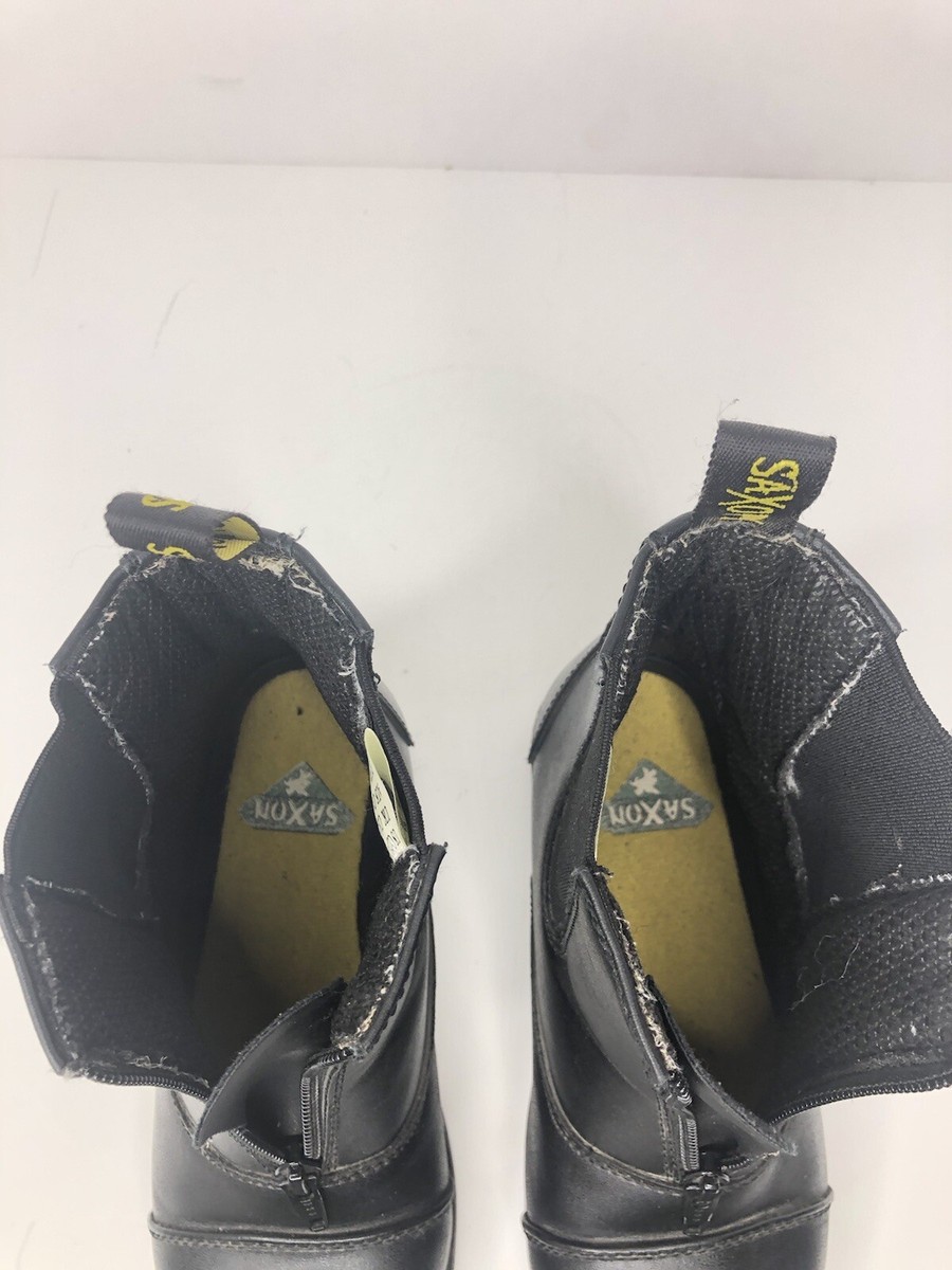 Bottes D’équitation Enfant Saxon Zip Paddock – Noires Pointure 3