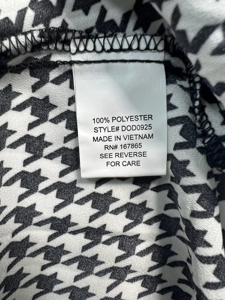 NY Collection Dress Womens size Large Petite PL Black White Houndstooth  New - Image 4 of 4
