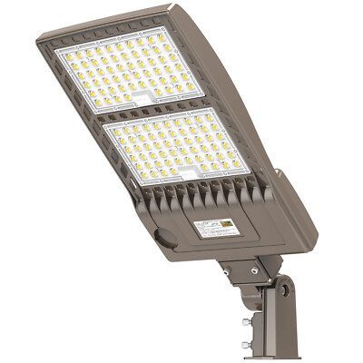 400W LED Parking Lot Light 60000LM  Listed Industrial Grade Shoebox Pole Lamp