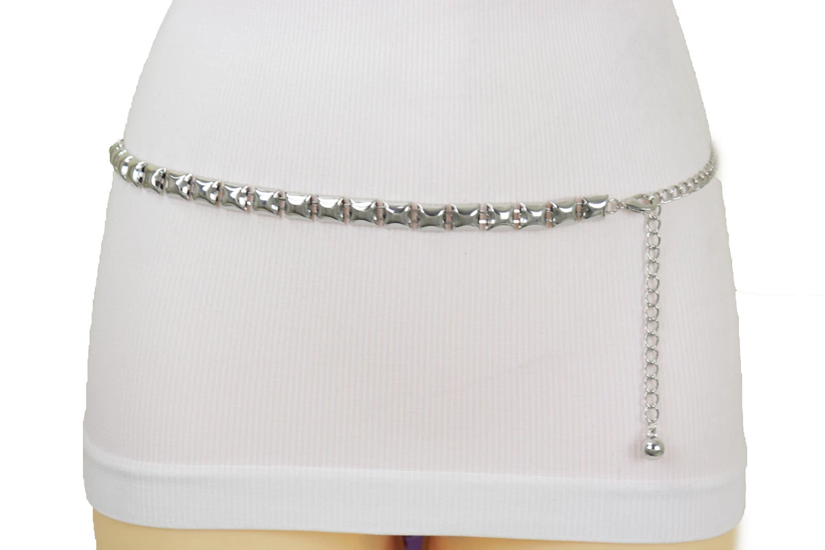 Cintura a Catena Donna, Multilivello Cintura Gioiello Cerimonia Cinta, Regolabile Cinture Donna Eleganti Chiudi Facilmente, Perfettamente In Forma, Applicabile a Vari Vestiti (Argento