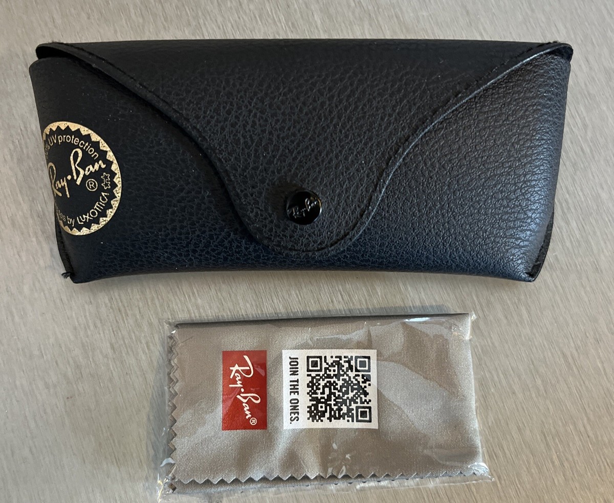 Ray-Ban Glasses, Case, Cloth Ray-Ban Glasses Case Large Black, Leather, Unisex  main image 2