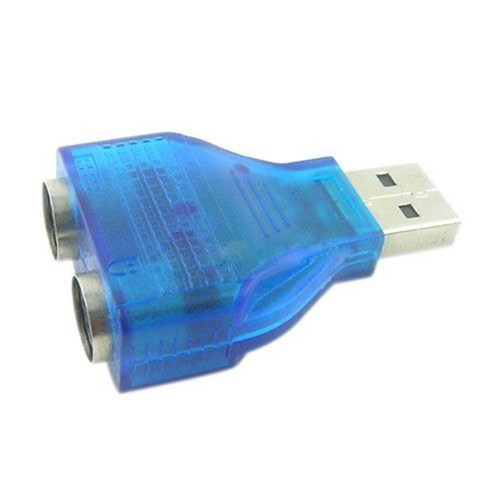 PS2 Keyboard Mouse to USB Coverter Adapter Splitter BD