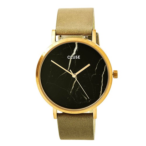 Cluse WOMEN'S Watch LA ROCHE Marmo Nero Dial Cinturino in Pelle Grigio  Quarzo CL40006 | eBay