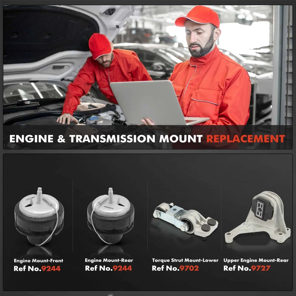 4x Motor de motor y soporte de puntal de par para Volvo C70 1998-2004 S70 V70 XC70 XC90 Foto 2 de 4