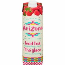 3 Bottles of Arizona Iced Tea with Raspberry Flavour, 960ml Each