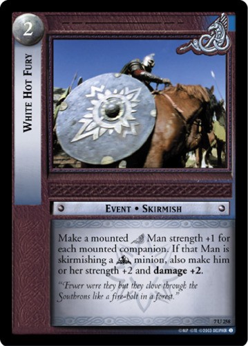 White Hot Fury - Foil Lightly Played LOTR: The Return of the King (Foil)