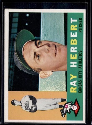 1960 Topps Ray Herbert #252 Kansas City Athletics Great Vintage Card See Scan