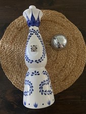 Clase Azul Reposado Tequila 750ml Collectible Blue & White Ceramic Bottle Empty