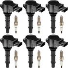 6 Pack UF535 Ignition Coils and Spark Plugs for Mercedes-Benz C250 GL450 ML350